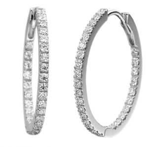 Hoop diamond earrings